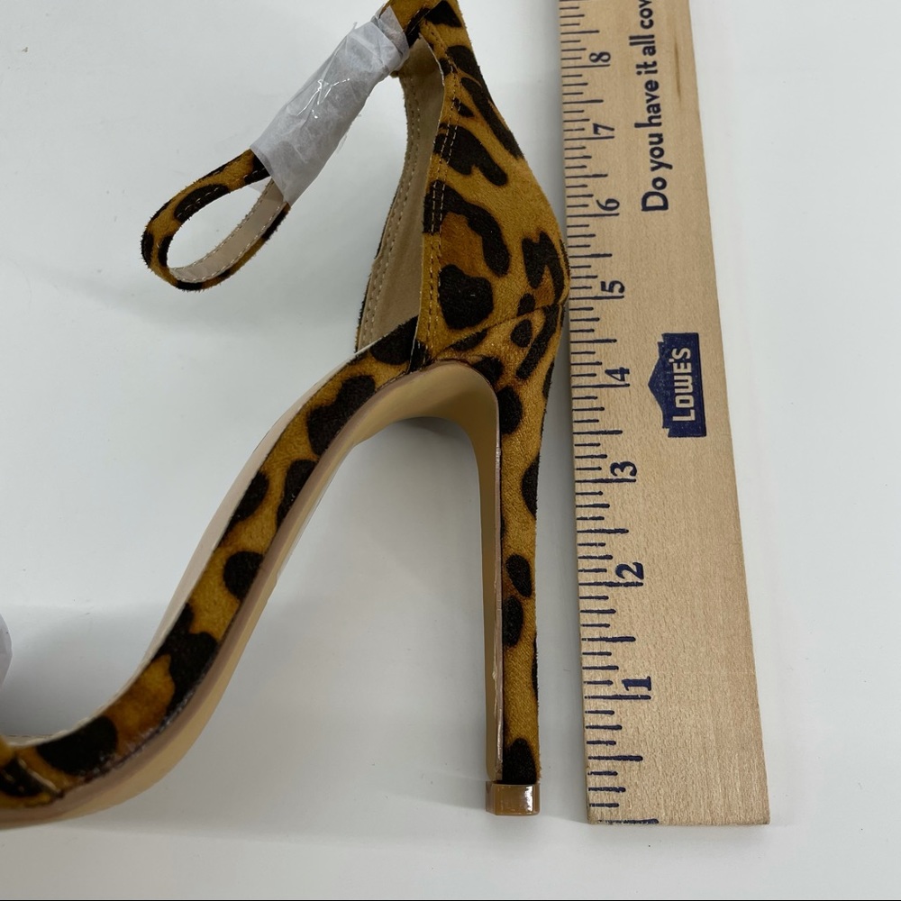 Boohoo Pointed Toe Barely There Heels Leopard Pri… - image 7
